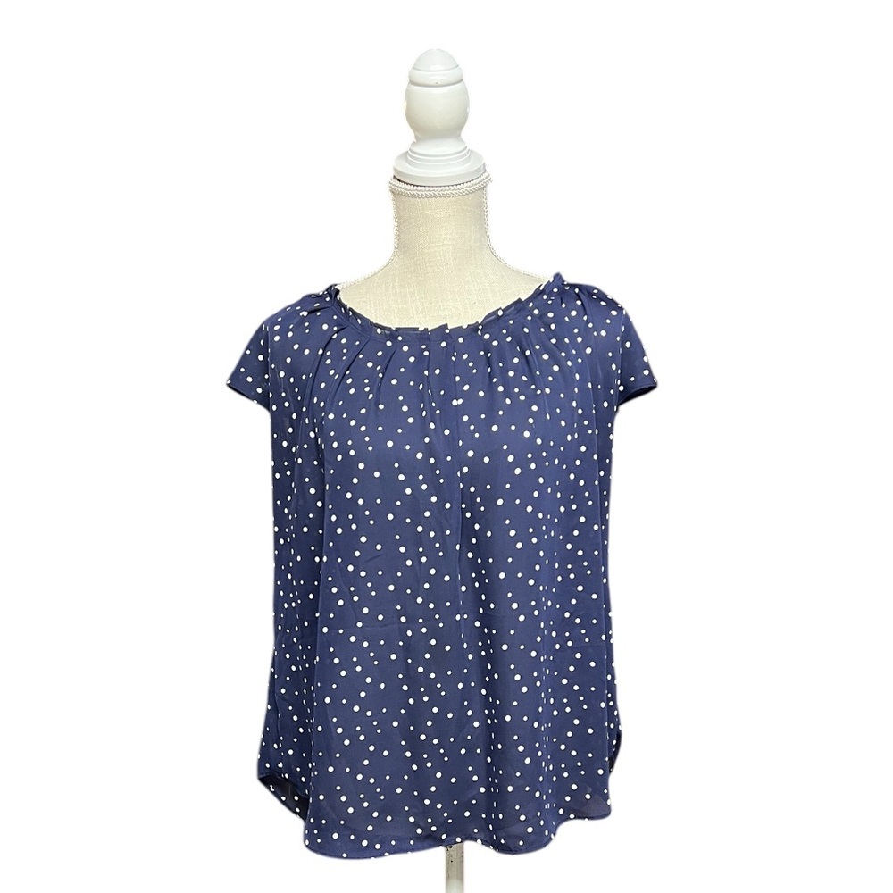 Lauren‎ Conrad Polka Dot Women's Top - Blue